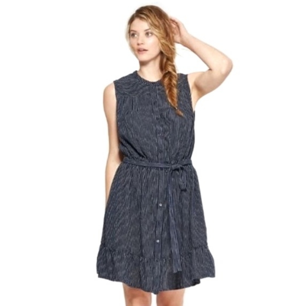 Universal Thread Linen Ruffle Tank Shirt Dress